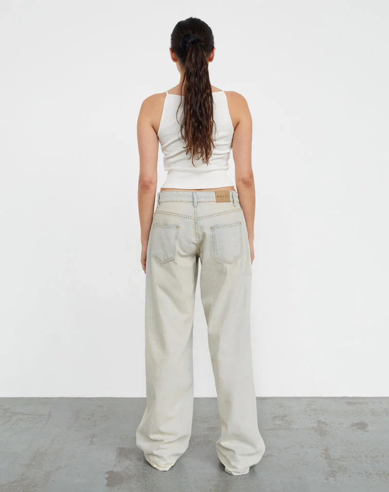Roomy Extra Wide Low Rise Jeans In Arctic Blue - Image 4