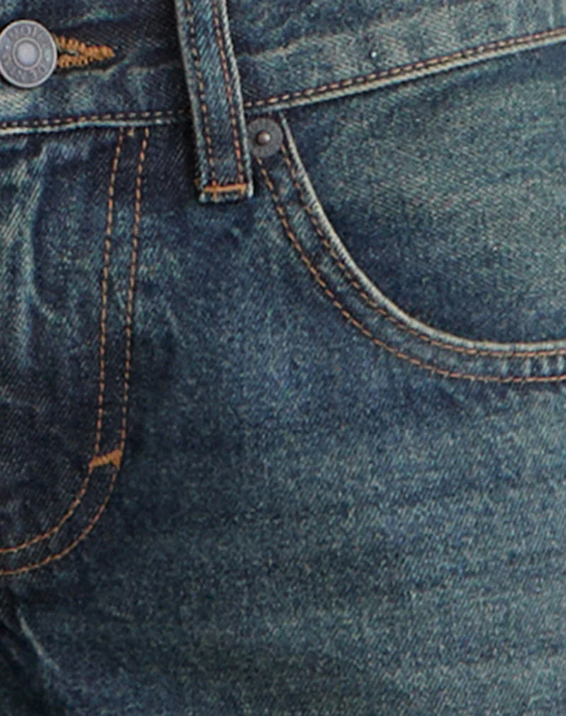 Low Rise Roomy Jeans in Dirty Green - Image 8