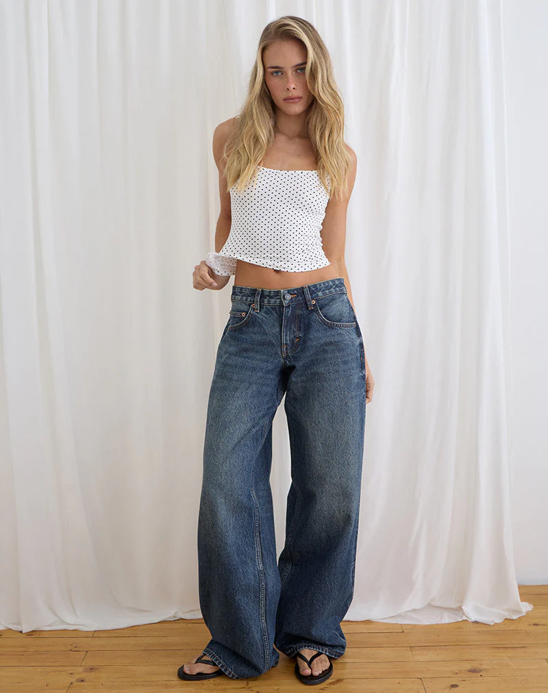Low Rise Roomy Jeans in Steel Blue - Image 2