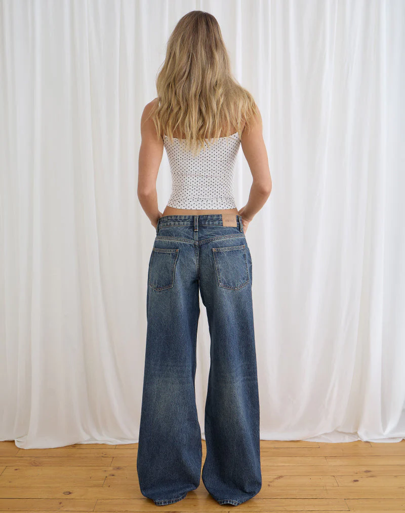 Low Rise Roomy Jeans in Steel Blue - Image 5