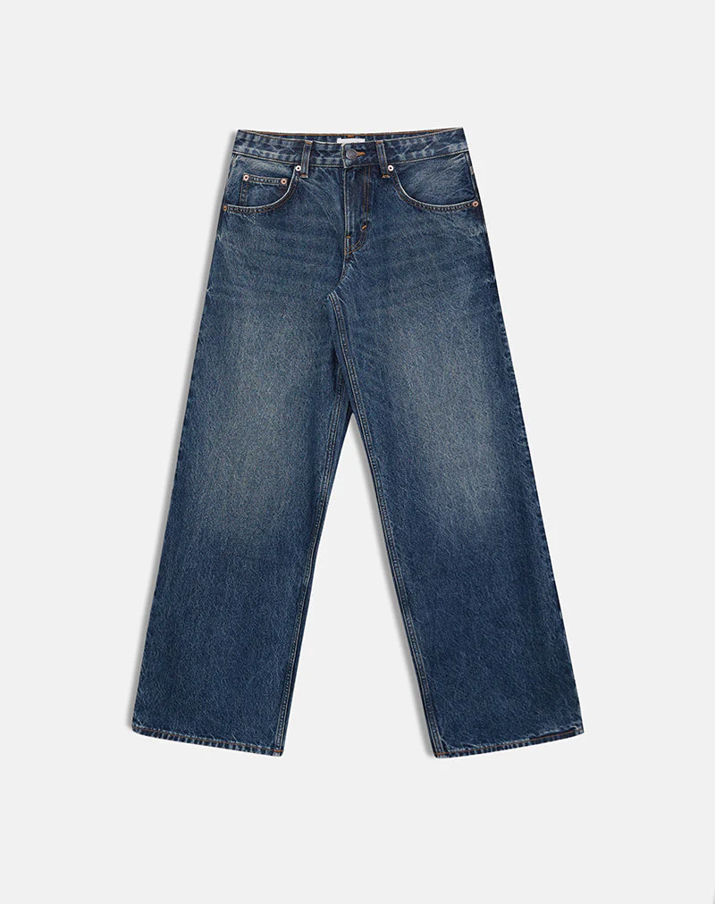 Low Rise Roomy Jeans in Steel Blue - Image 6