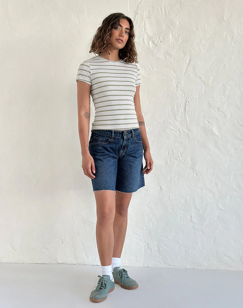 Roomy Low Rise Jorts in Mid Blue Used - Image 3
