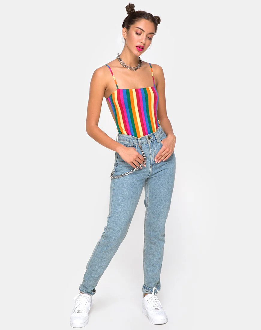 Lucia Bodice in Good Times Stripe X Princess Polly - Image 3
