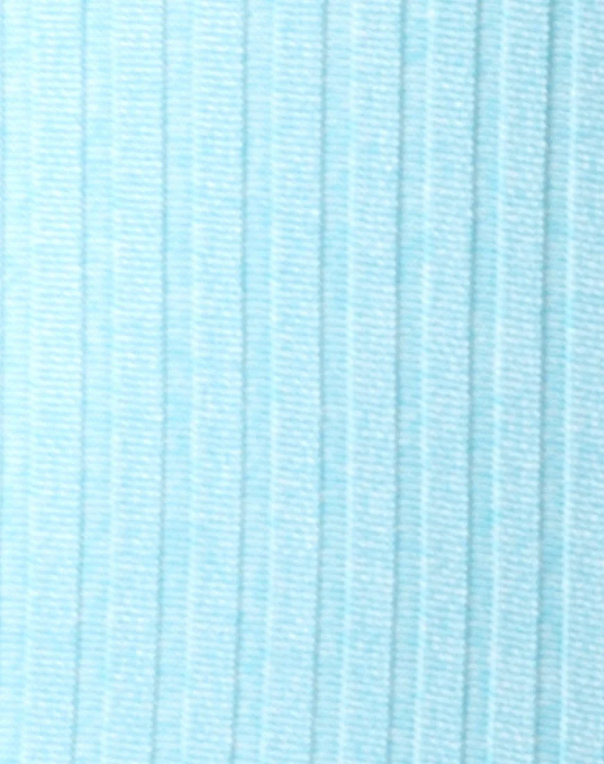Lucia Bodice in Ribbed Powder Blue - Image 5