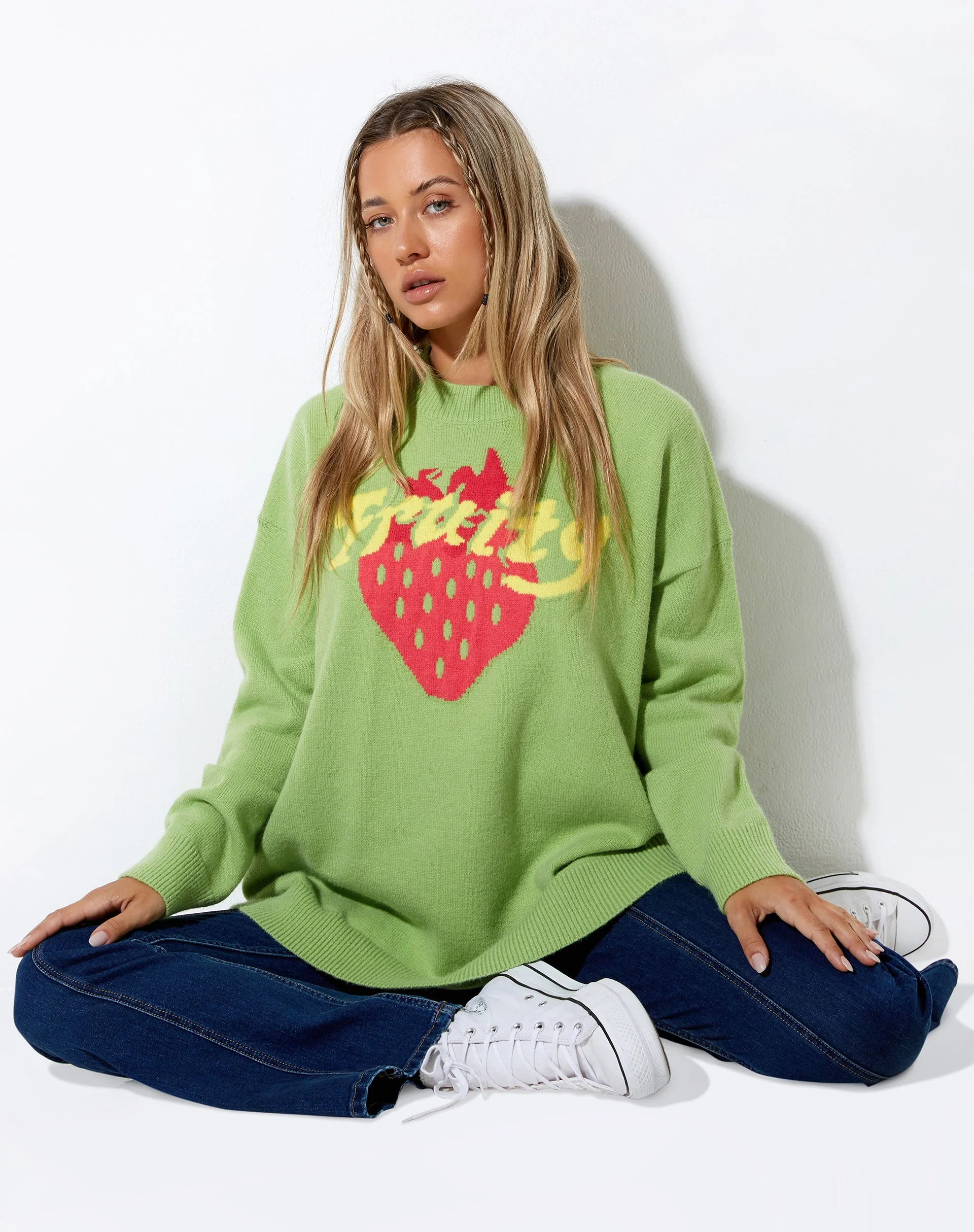 Lulees Jumper in Lime Fruity - Image 2