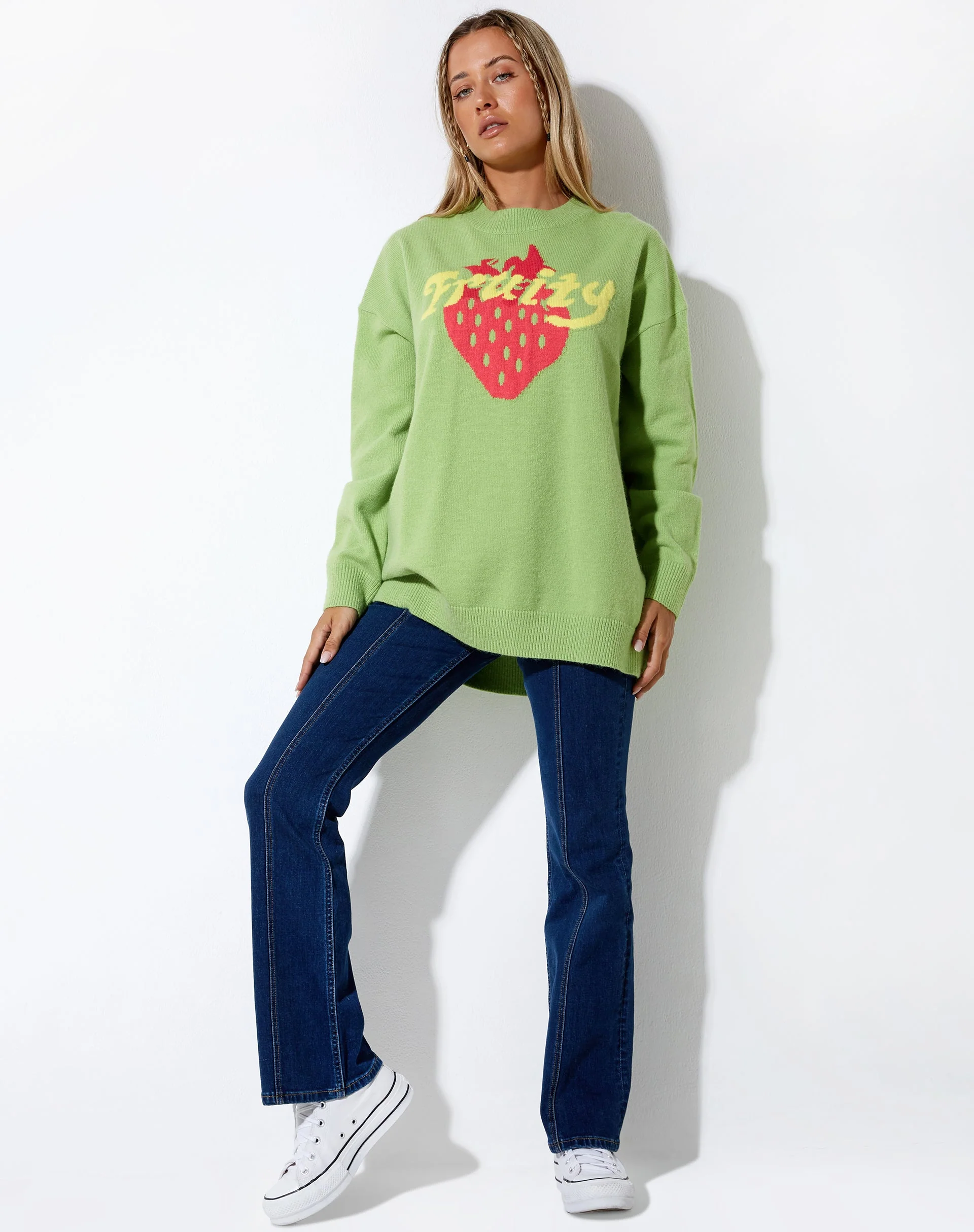 Lulees Jumper in Lime Fruity - Image 4