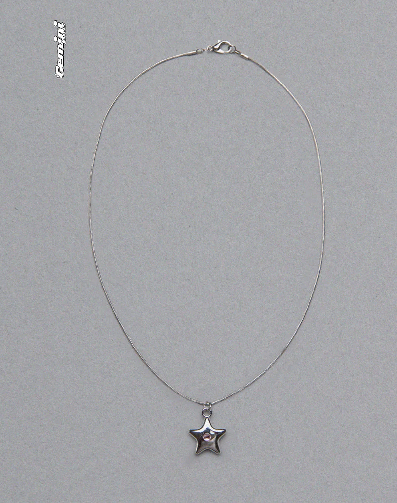Luna Necklace Pink Star