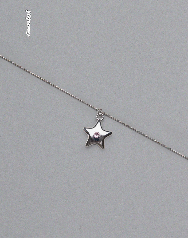 Luna Necklace Pink Star - Image 4
