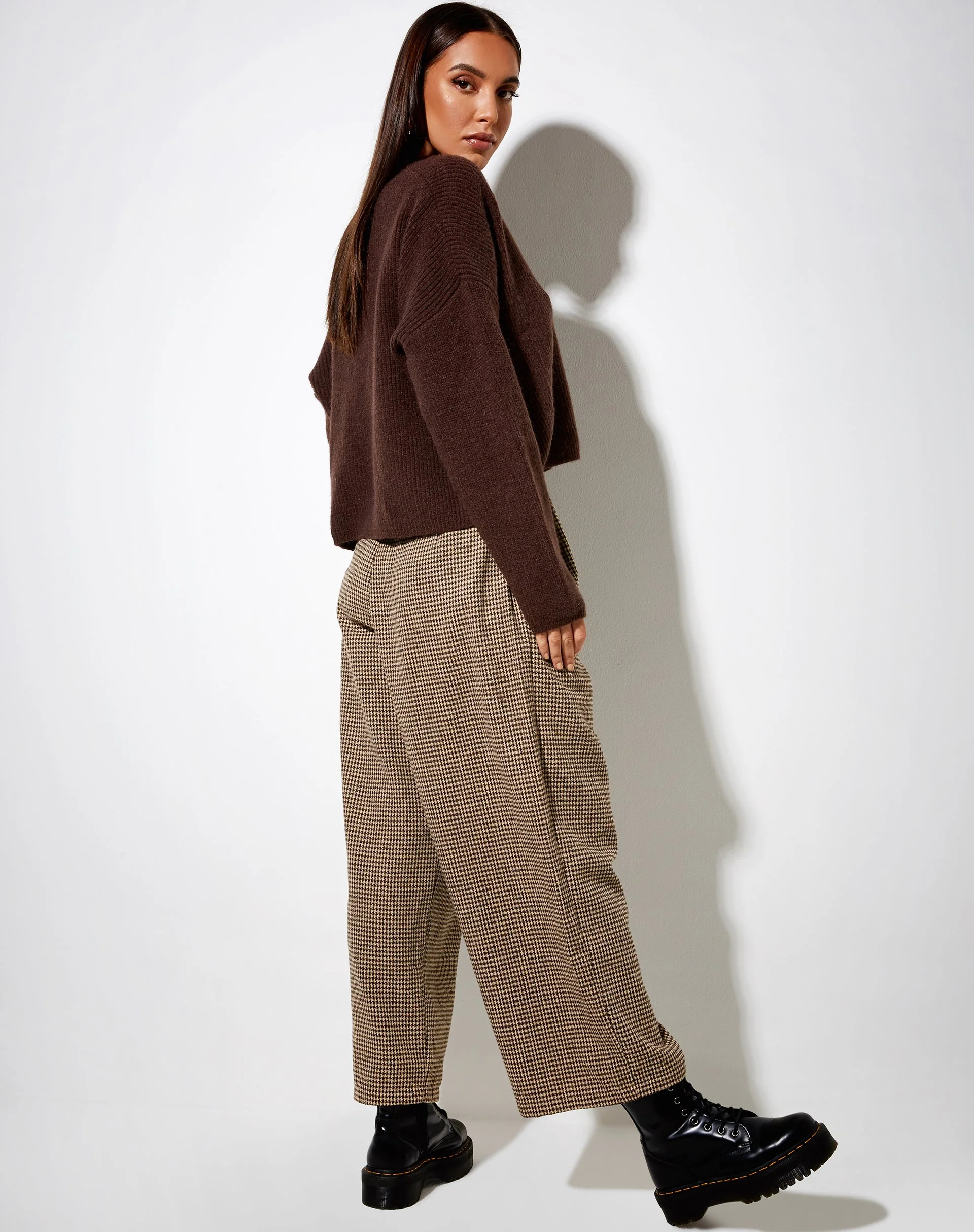 Mabel Jumper in Knit Choco Brown - Image 4