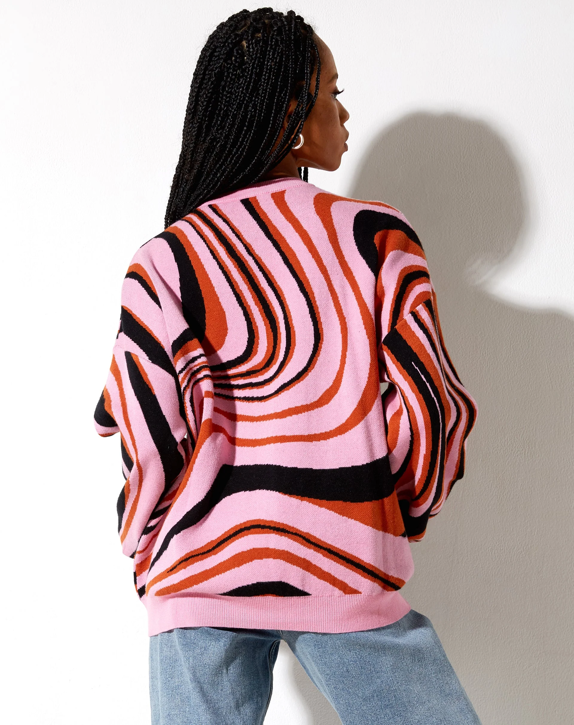 Mably Jumper in Mega Ripple Pink - Image 2