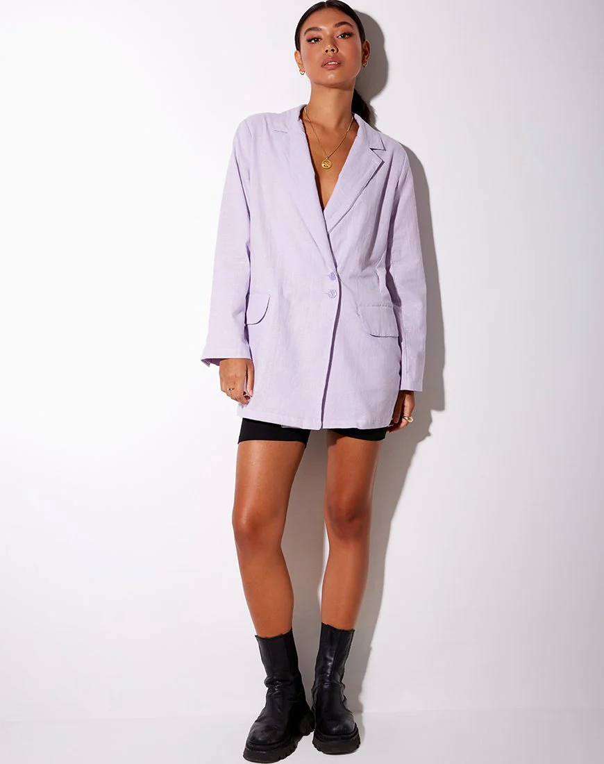 Macca Blazer in Violet - Image 3