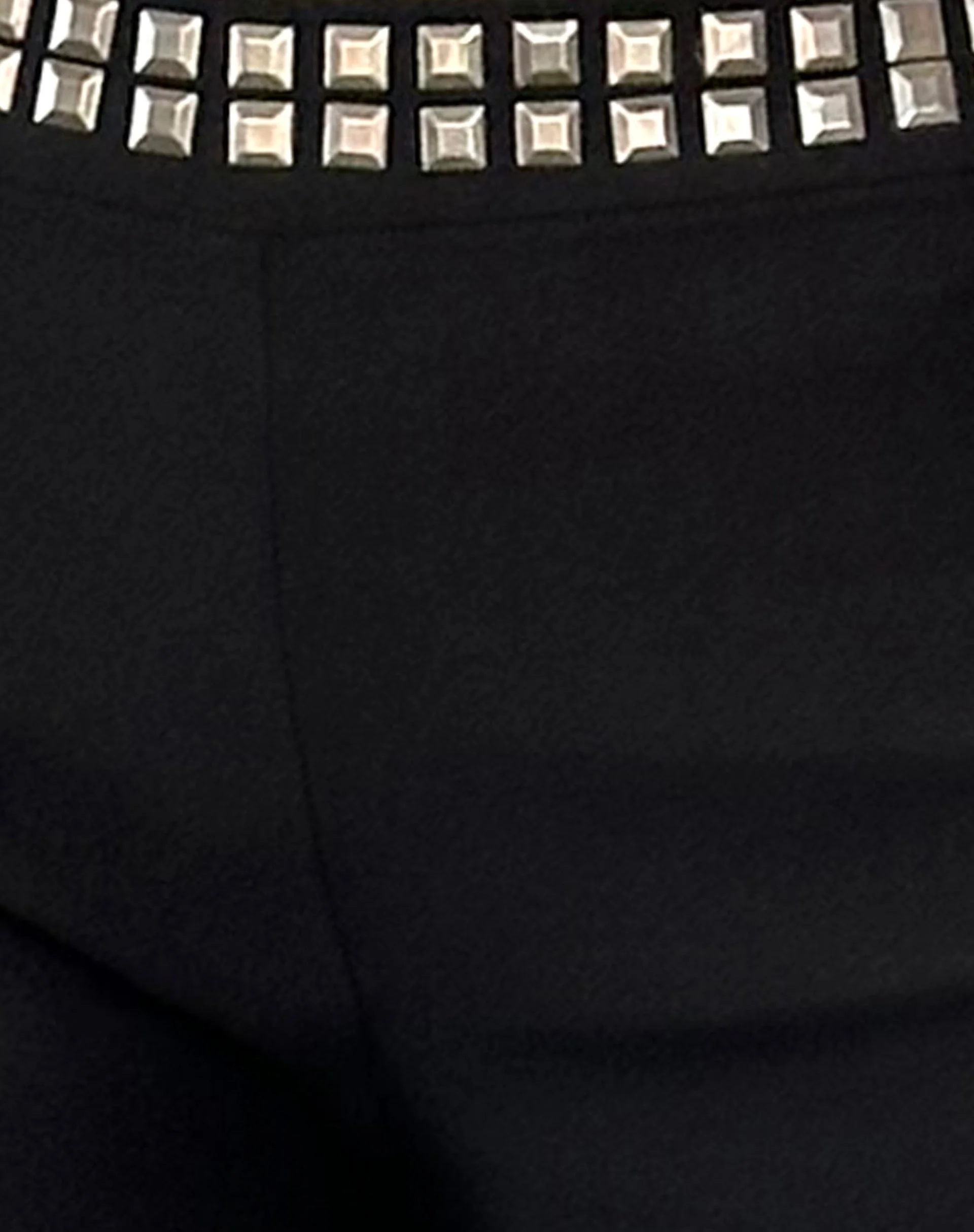 Macias Studded Flared Trousers in Black Tailoring - Image 6