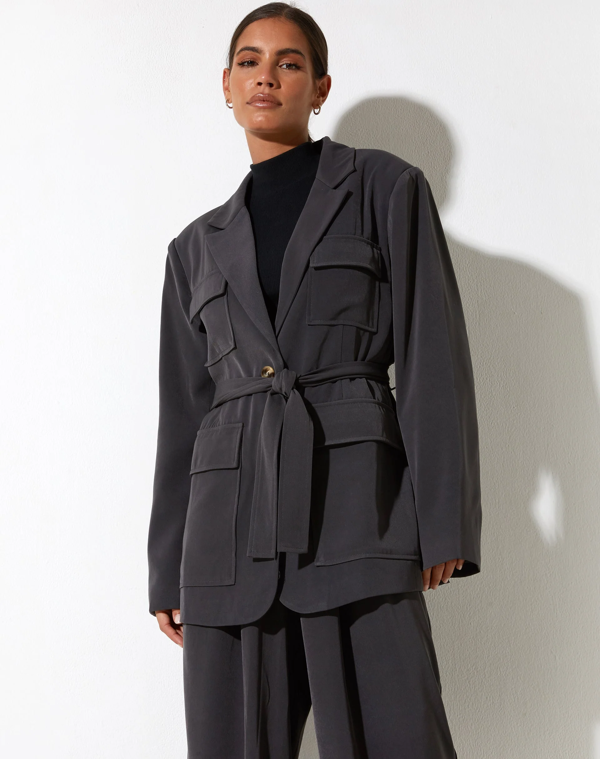 Magawa Blazer in Tailoring Charcoal - Image 2