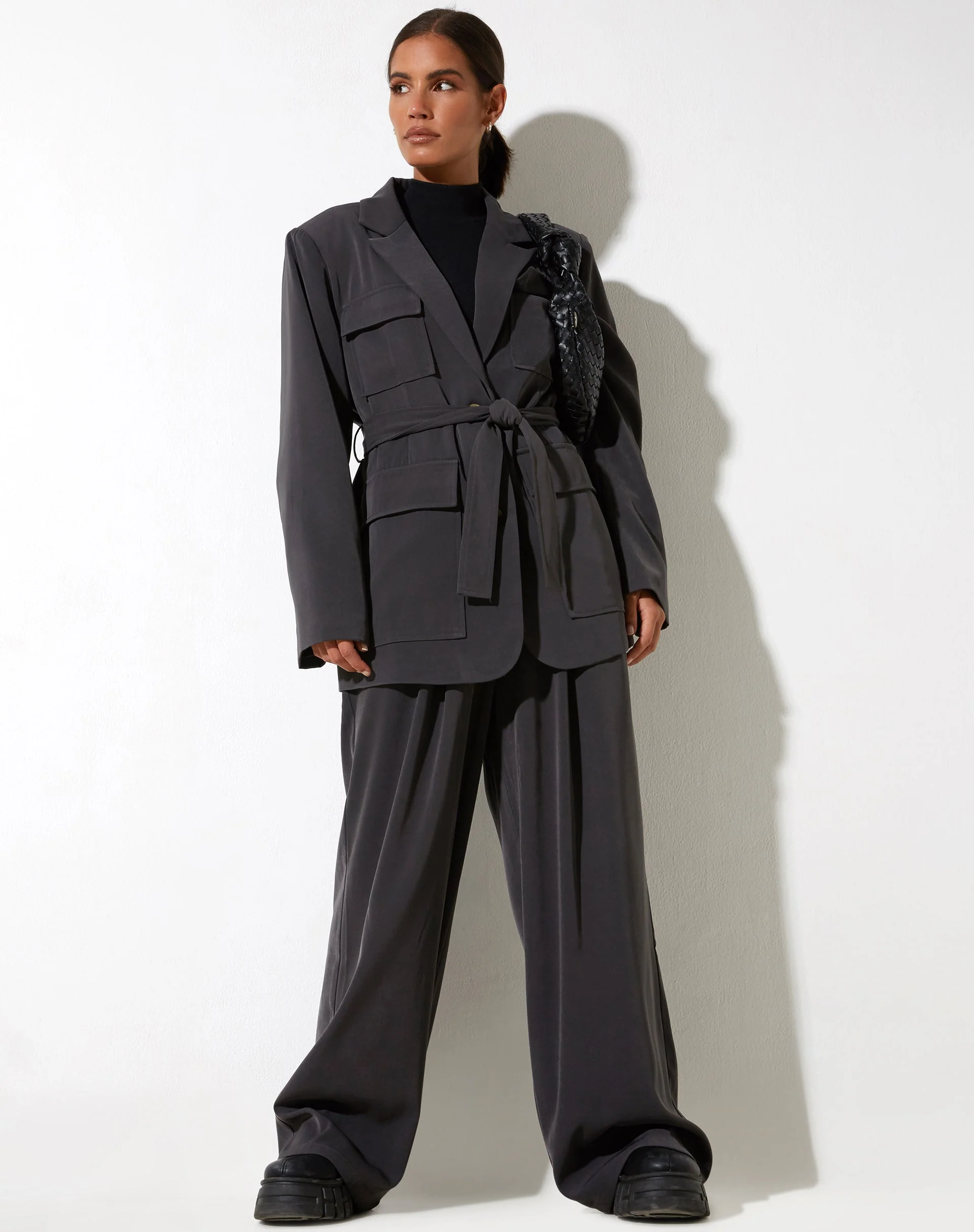 Magawa Blazer in Tailoring Charcoal - Image 3