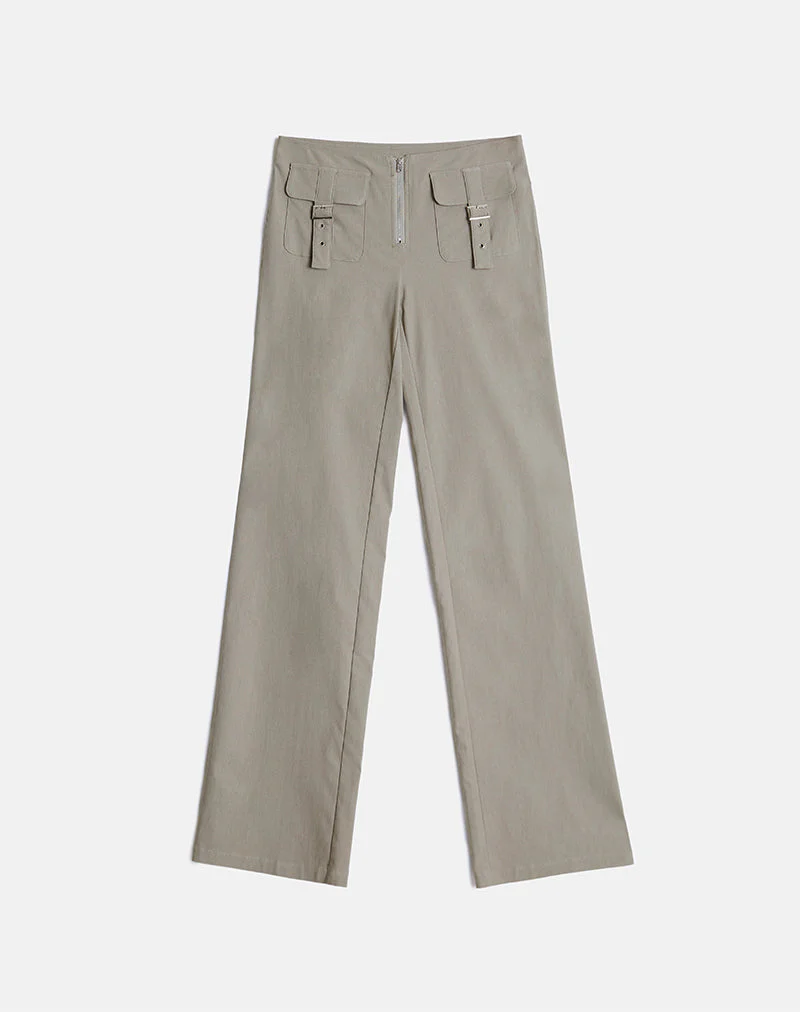 Maite Pocket Trouser in Tailoring Taupe - Image 4