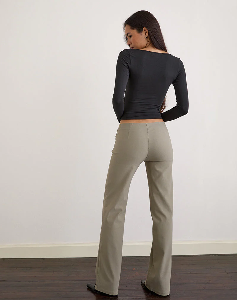 Maite Pocket Trouser in Tailoring Taupe - Image 5