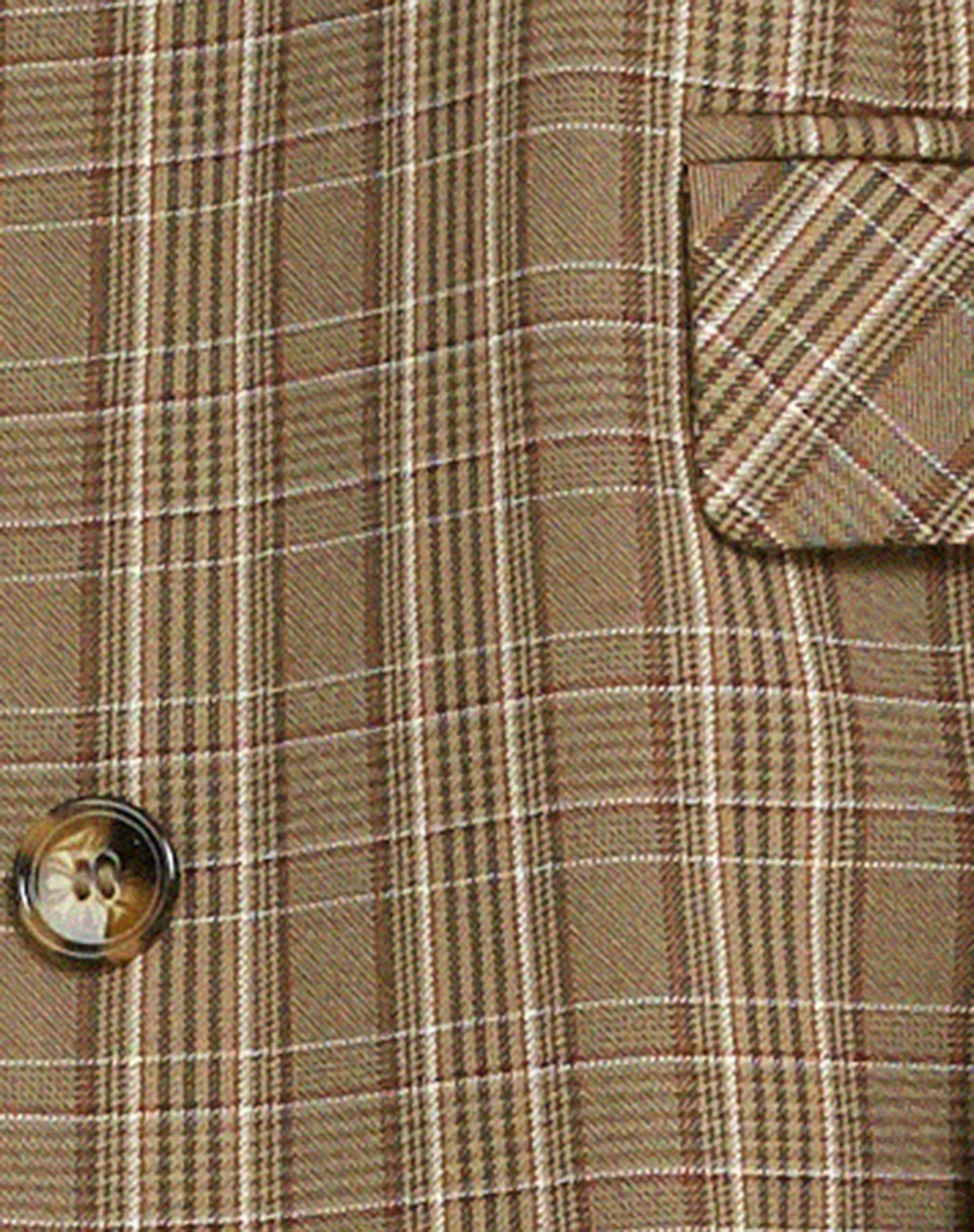 Maiwa Blazer in Check Brown - Image 8