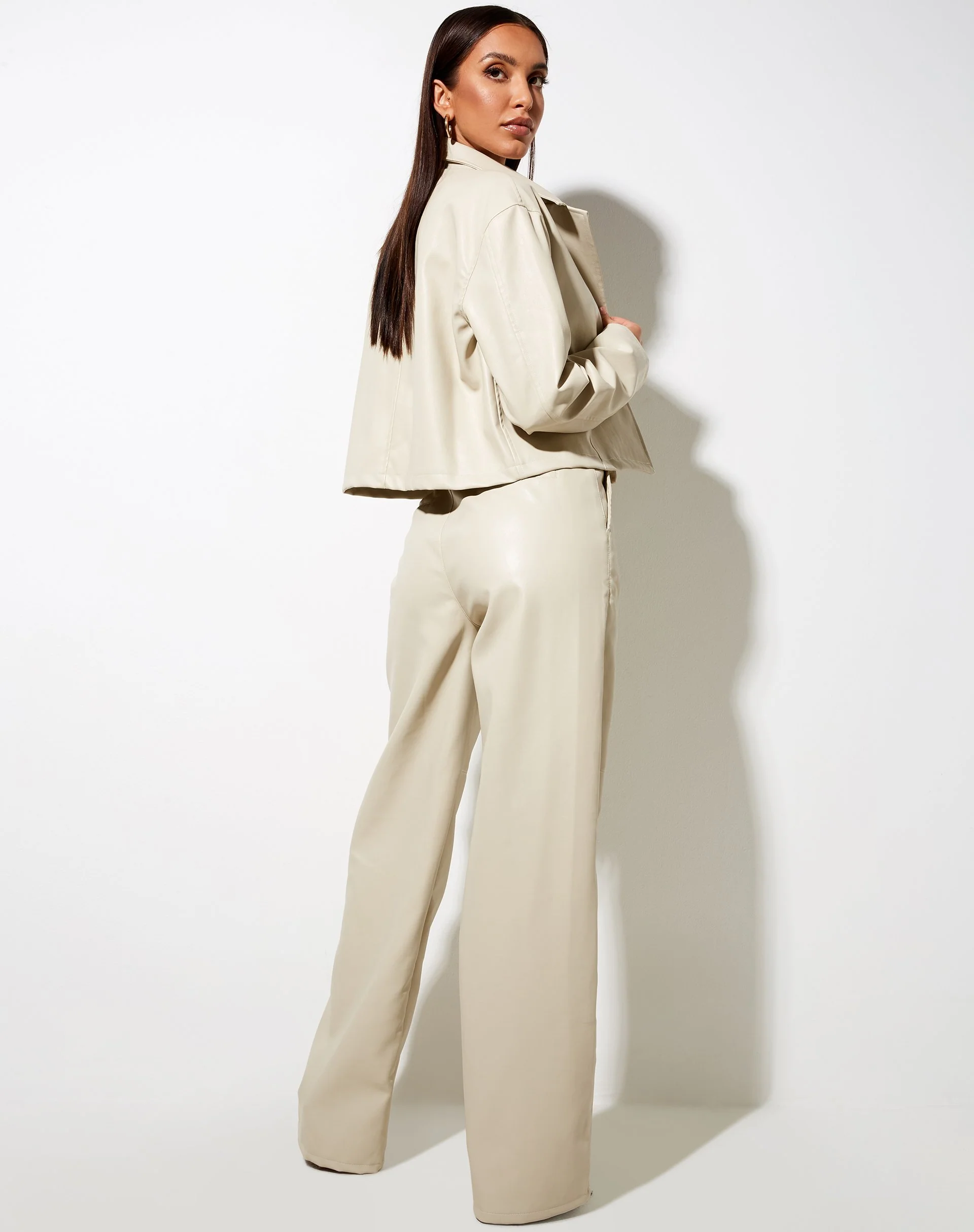 Maja Cropped Blazer in Pu Ecru - Image 4