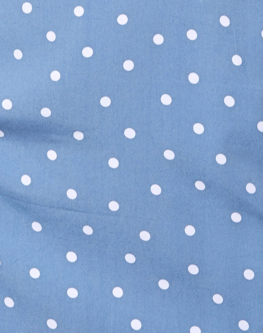 Mala Slip Dress in Skater Polka Blue - Image 5