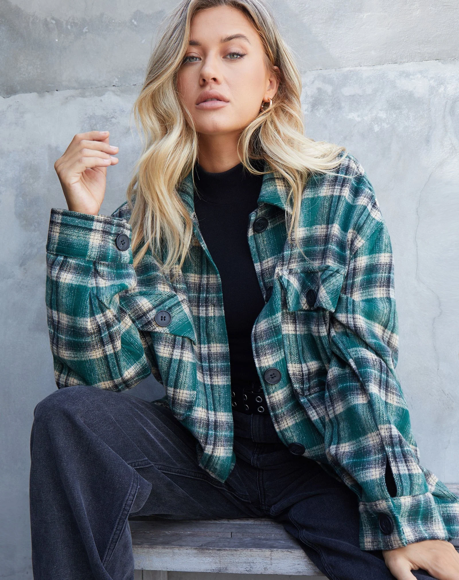 Marcel Shirt in Check Green Black - Image 4