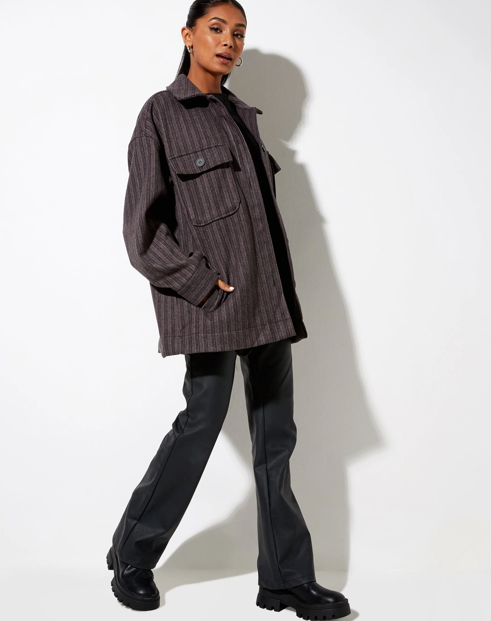 Marcel Shirt in Stripe Black and Grey - Image 5