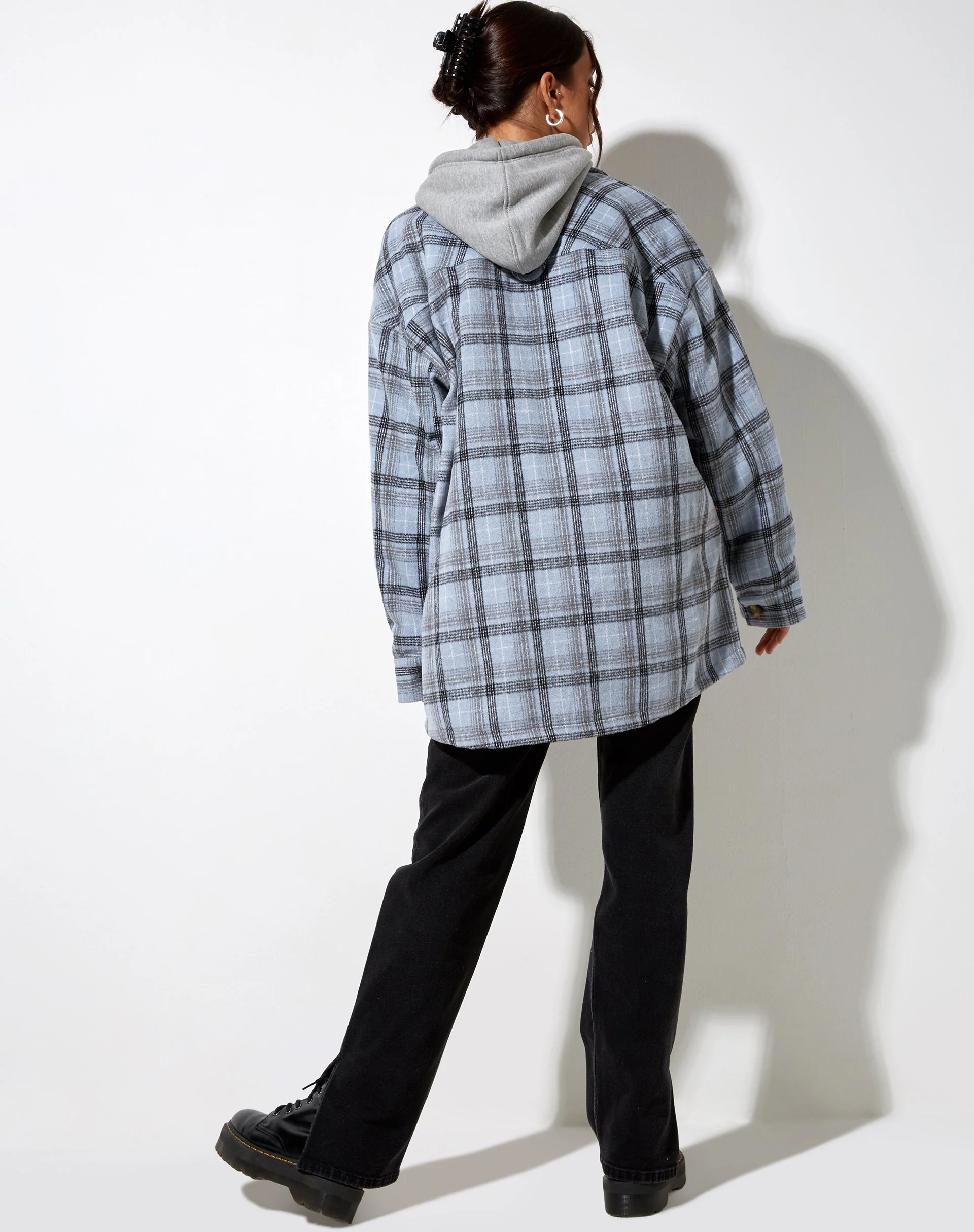 Marcella Shirt in Blue and Black Check - Image 6