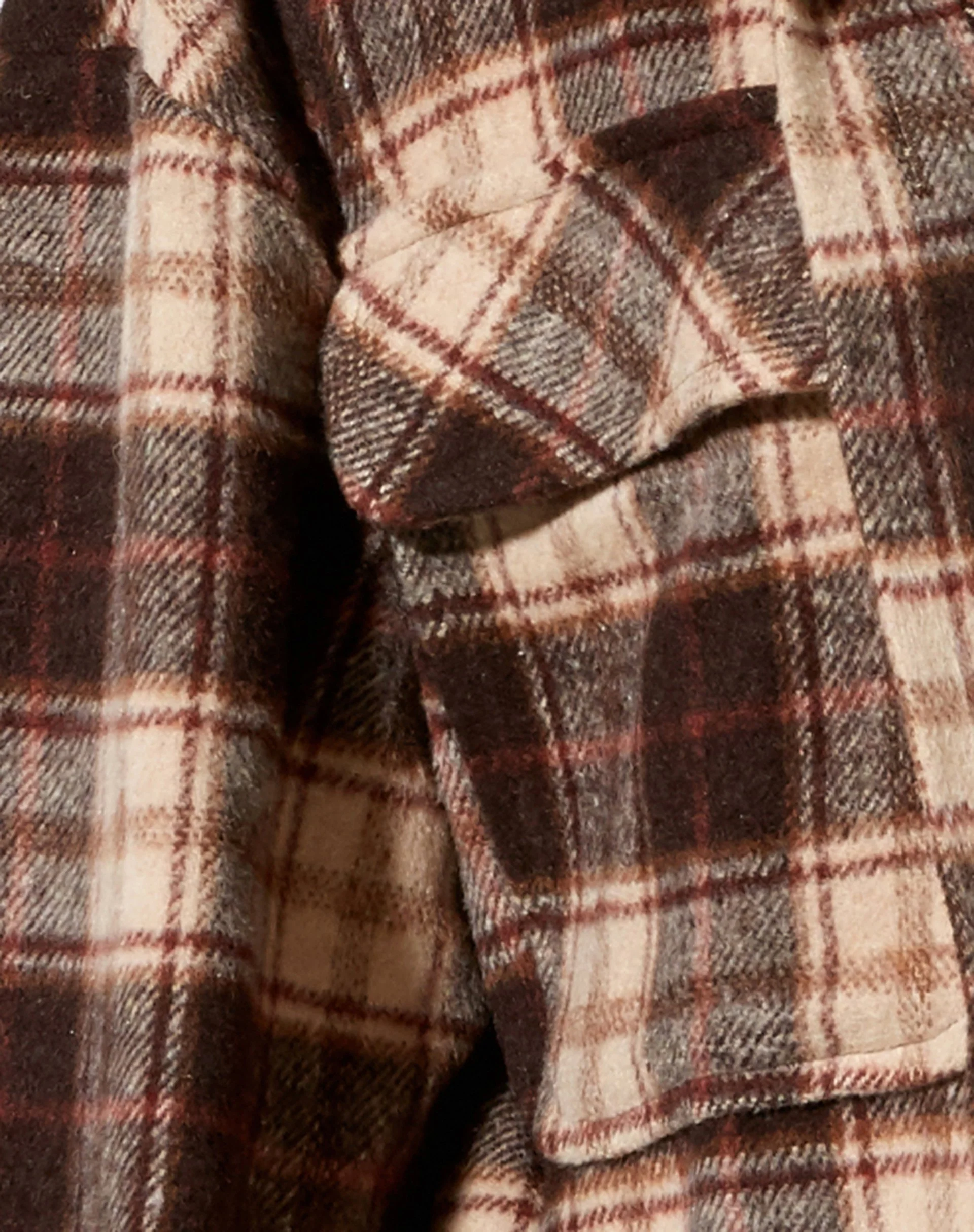 Marcella Shirt in Brown and Cream Check - Image 6