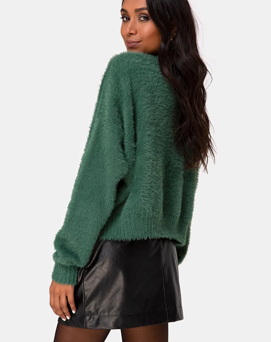 Margo Jumper in Knit Forest Green - Image 2