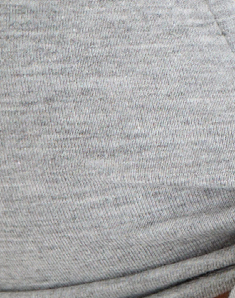 Marla Tie-Front Crop Top in Grey Marl - Image 6