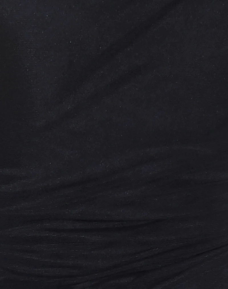 Masita Asymmetric Mini Dress in Black - Image 6