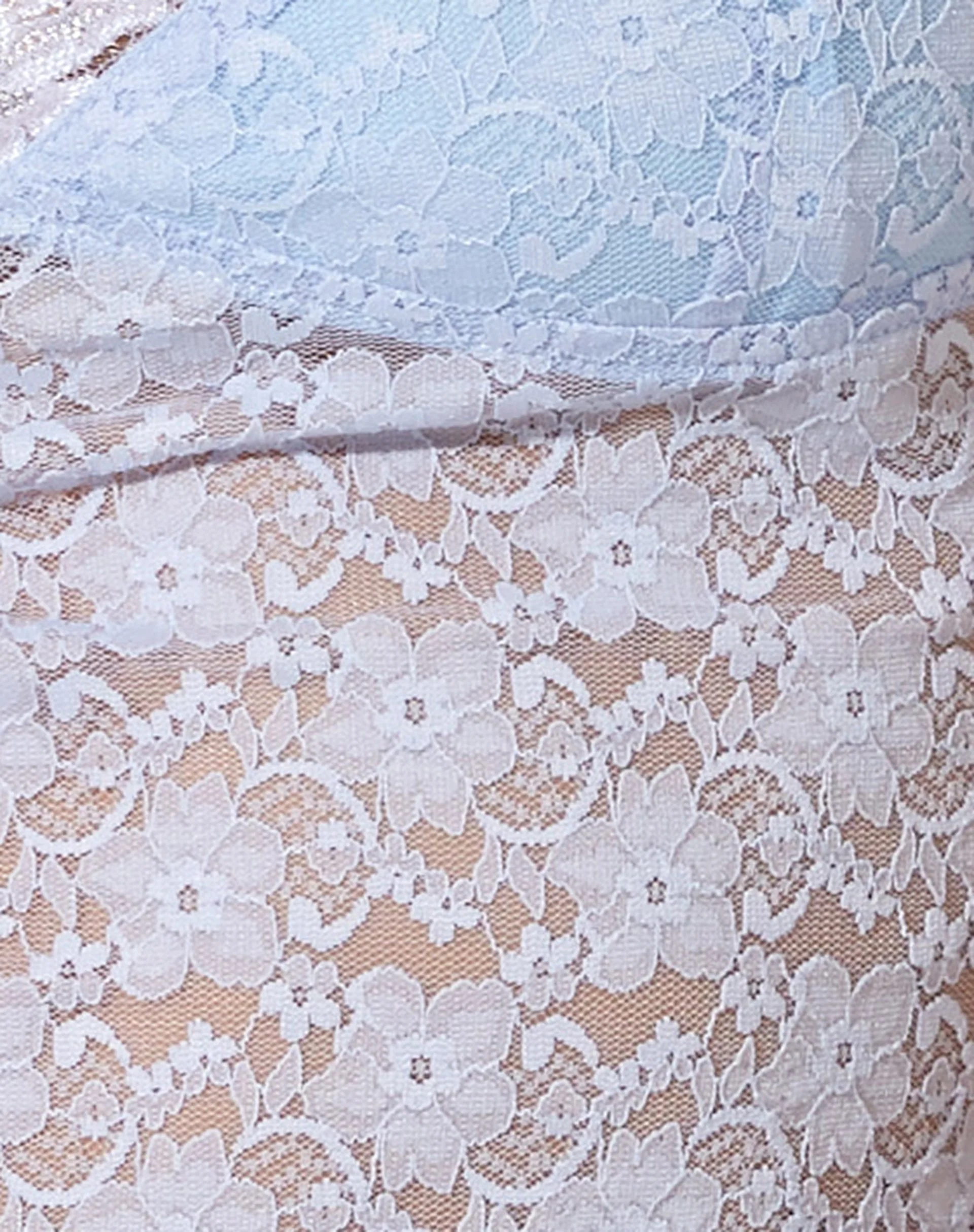 Mayrinda Crop Top in Lace Powder Blue - Image 6