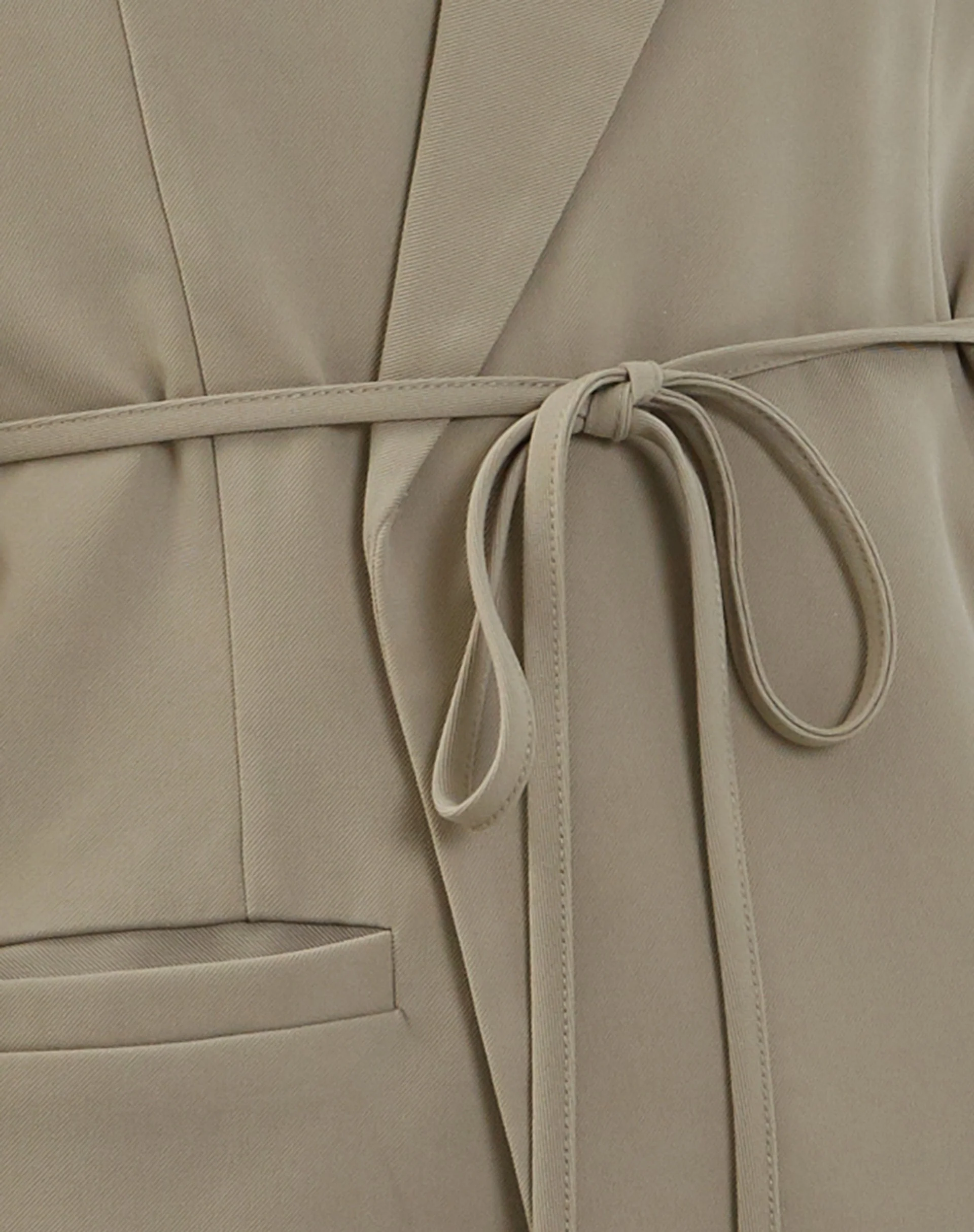 Mayta Tie Waist Blazer in Tailoring Taupe - Image 5