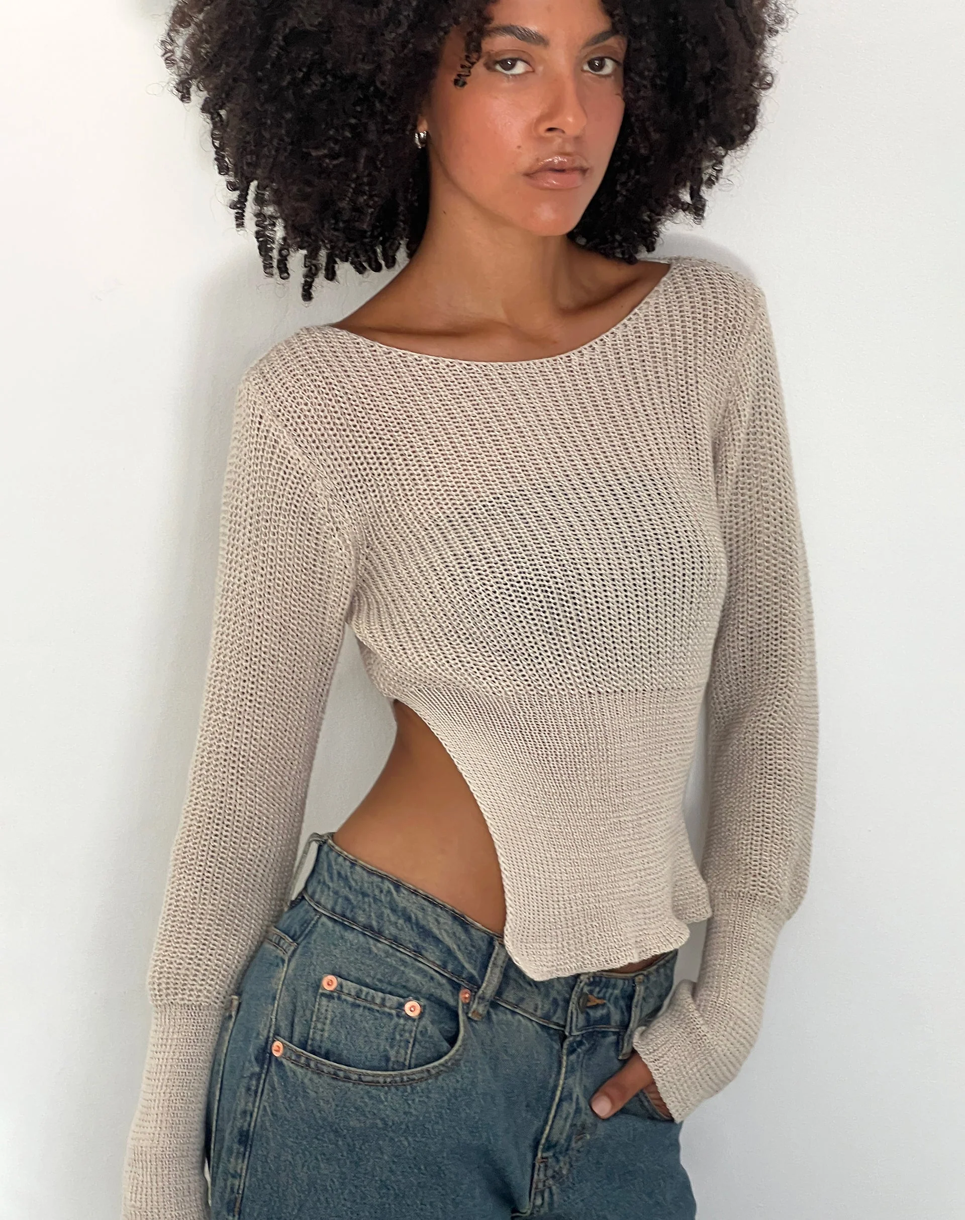 Mazie Jumper in Natural - Image 4
