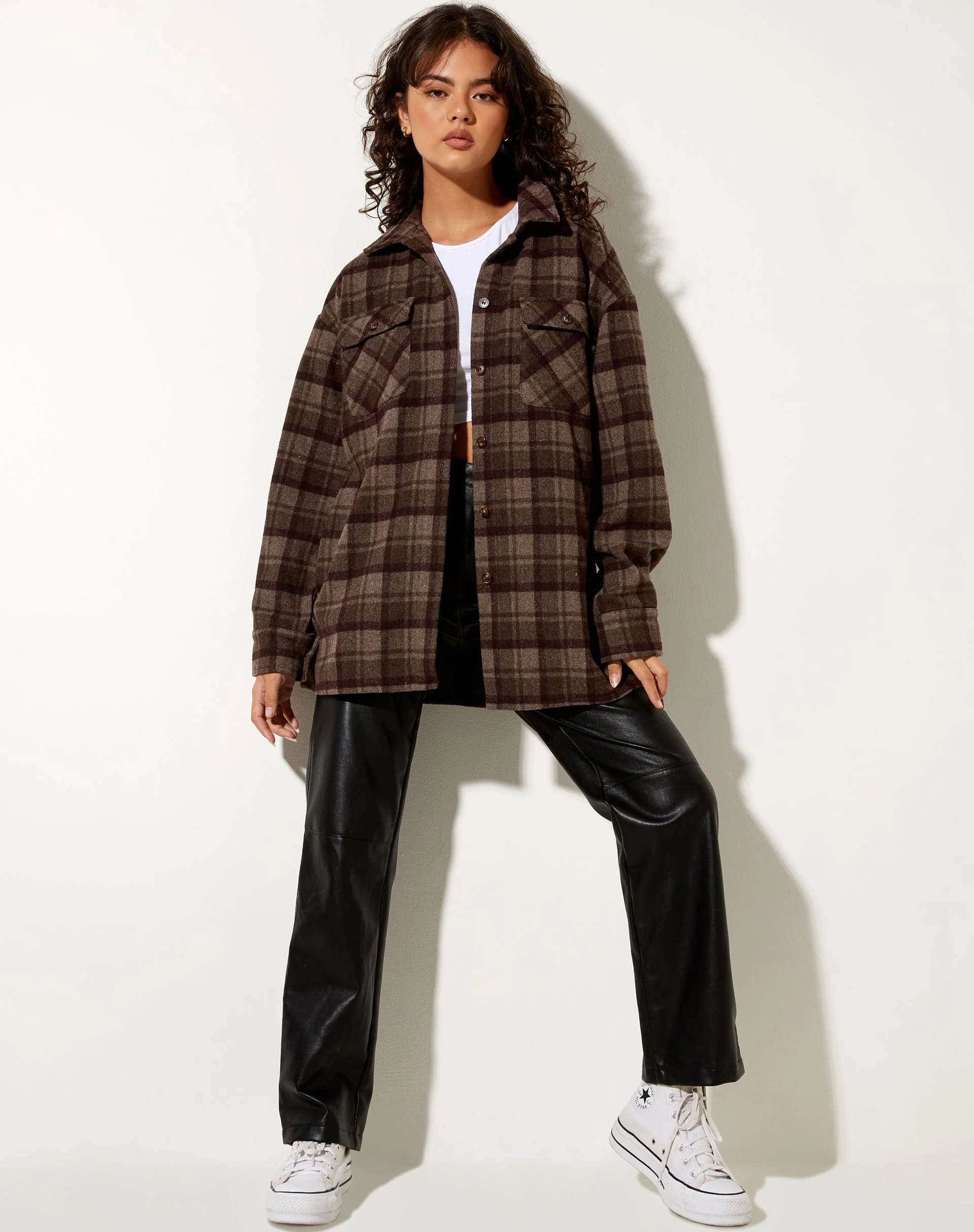 Medita Shirt in Brown - Image 3