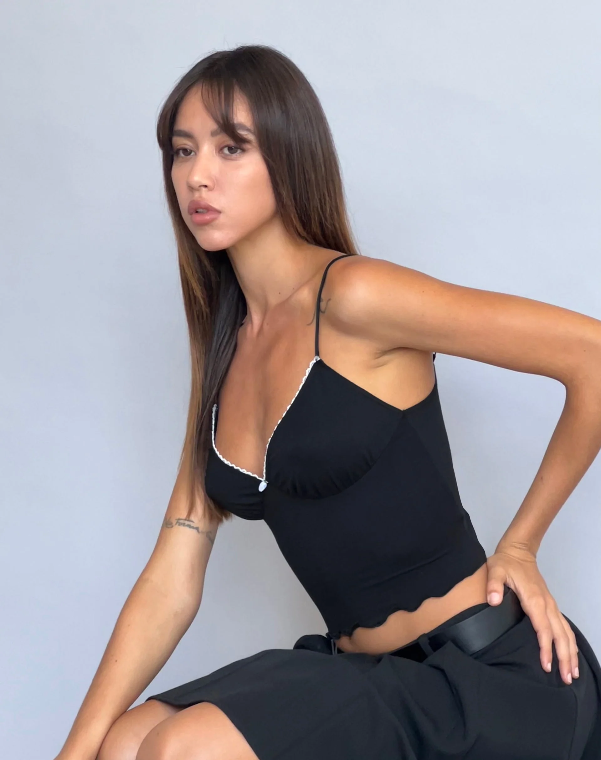 Mia Ballet Cami Top in Black - Image 3