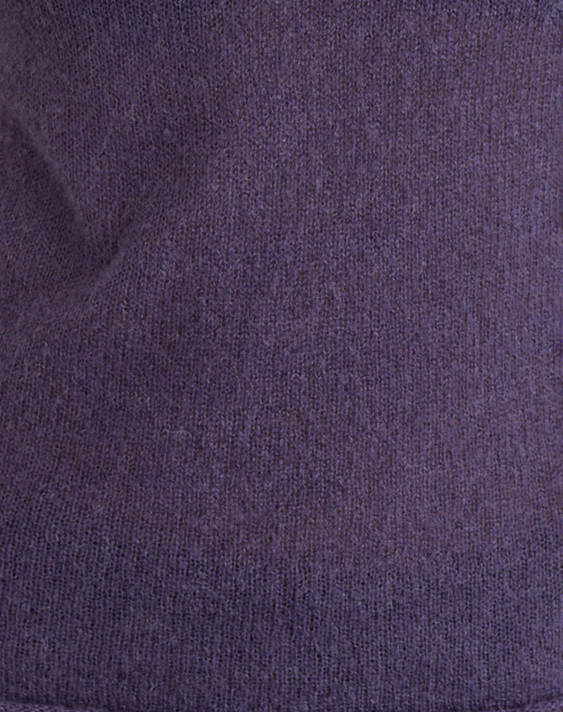 Miku Long Sleeve Top in Sheer Knit Purple - Image 6