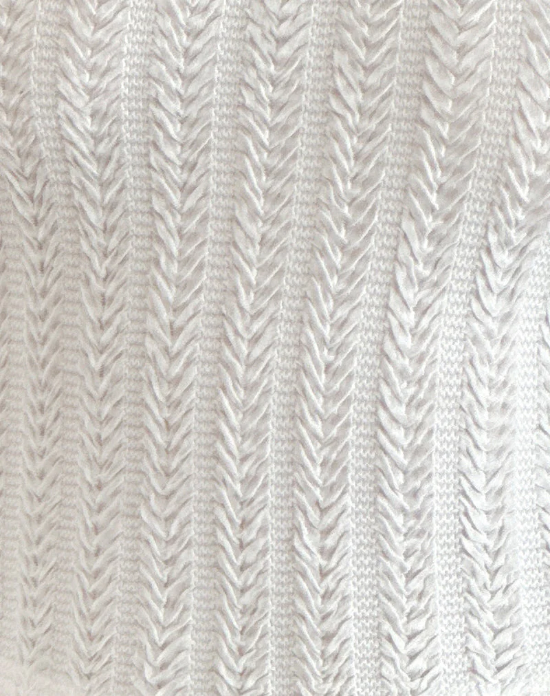 Miley Flute Sleeve Top in Textured Ivory - Image 5