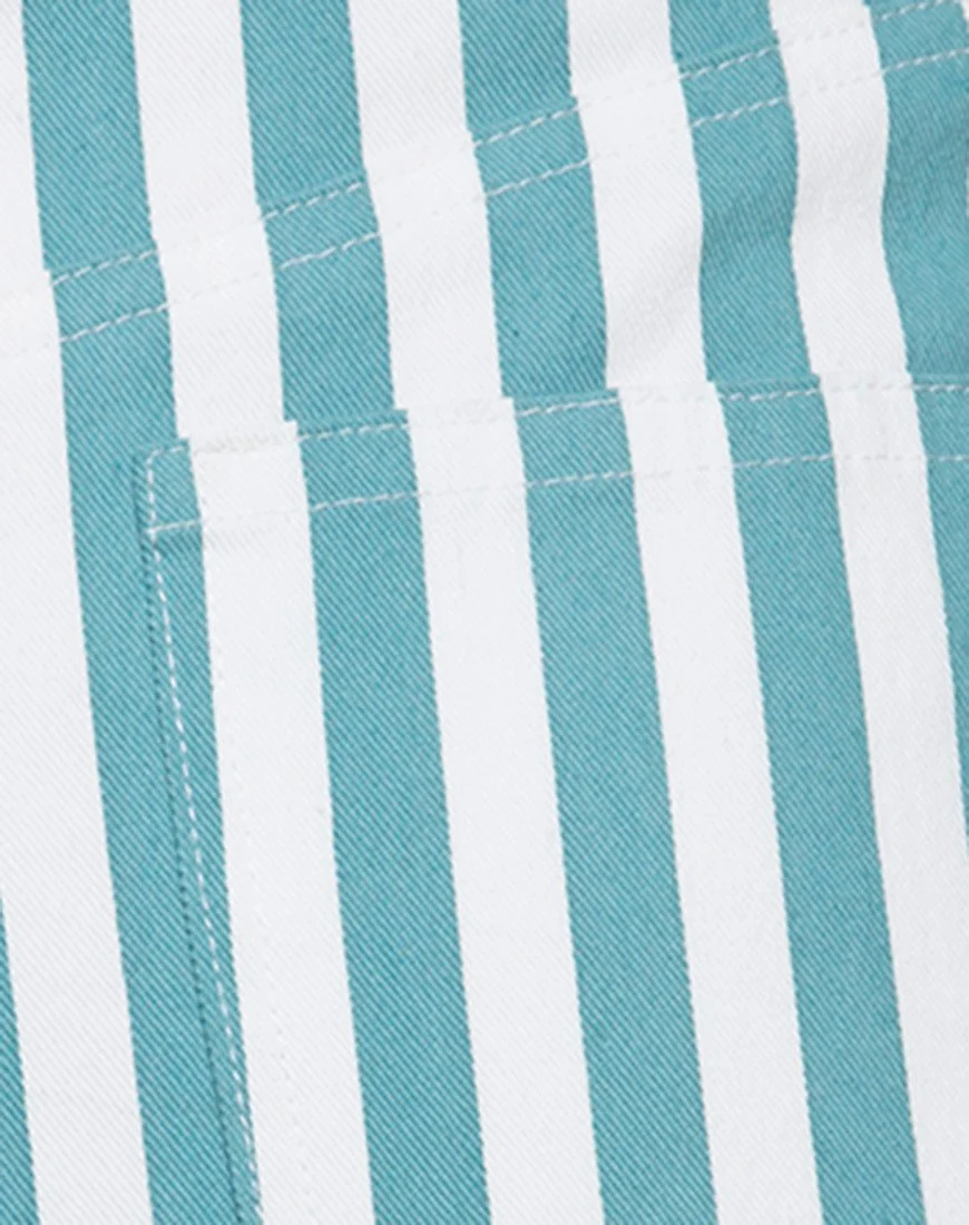 Mini Broomy Skirt in Mid Stripe - Image 5