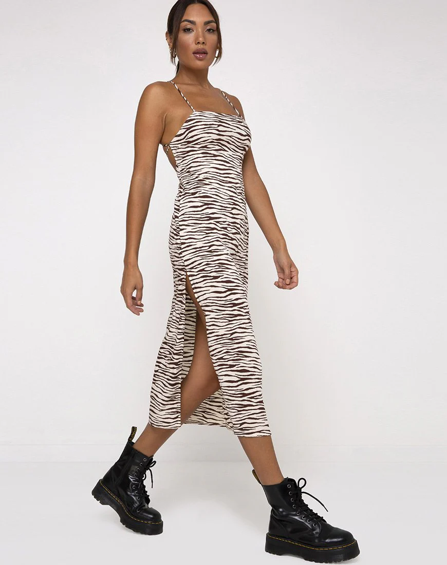 Mirzani Dress in Easy Tiger Cocoa - Image 3