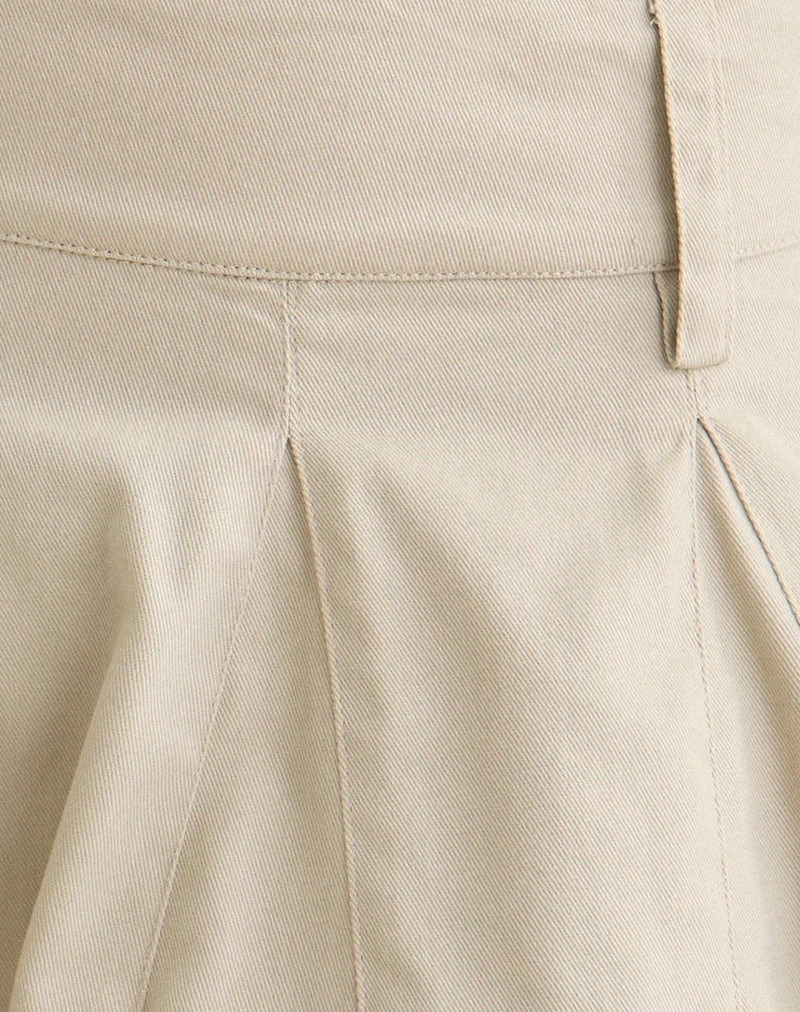 Mobley Mini Skirt in Cotton Twill Latte - Image 6