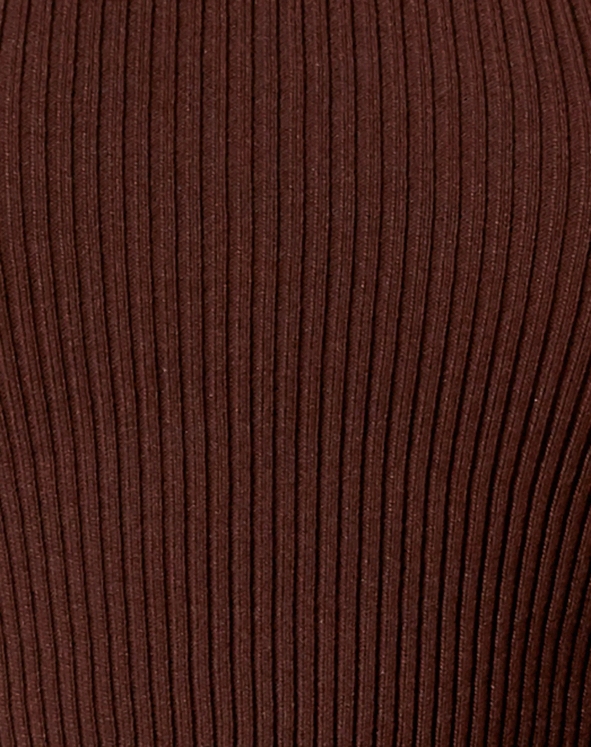 Moila Crop Top in Knit Chocolate - Image 5
