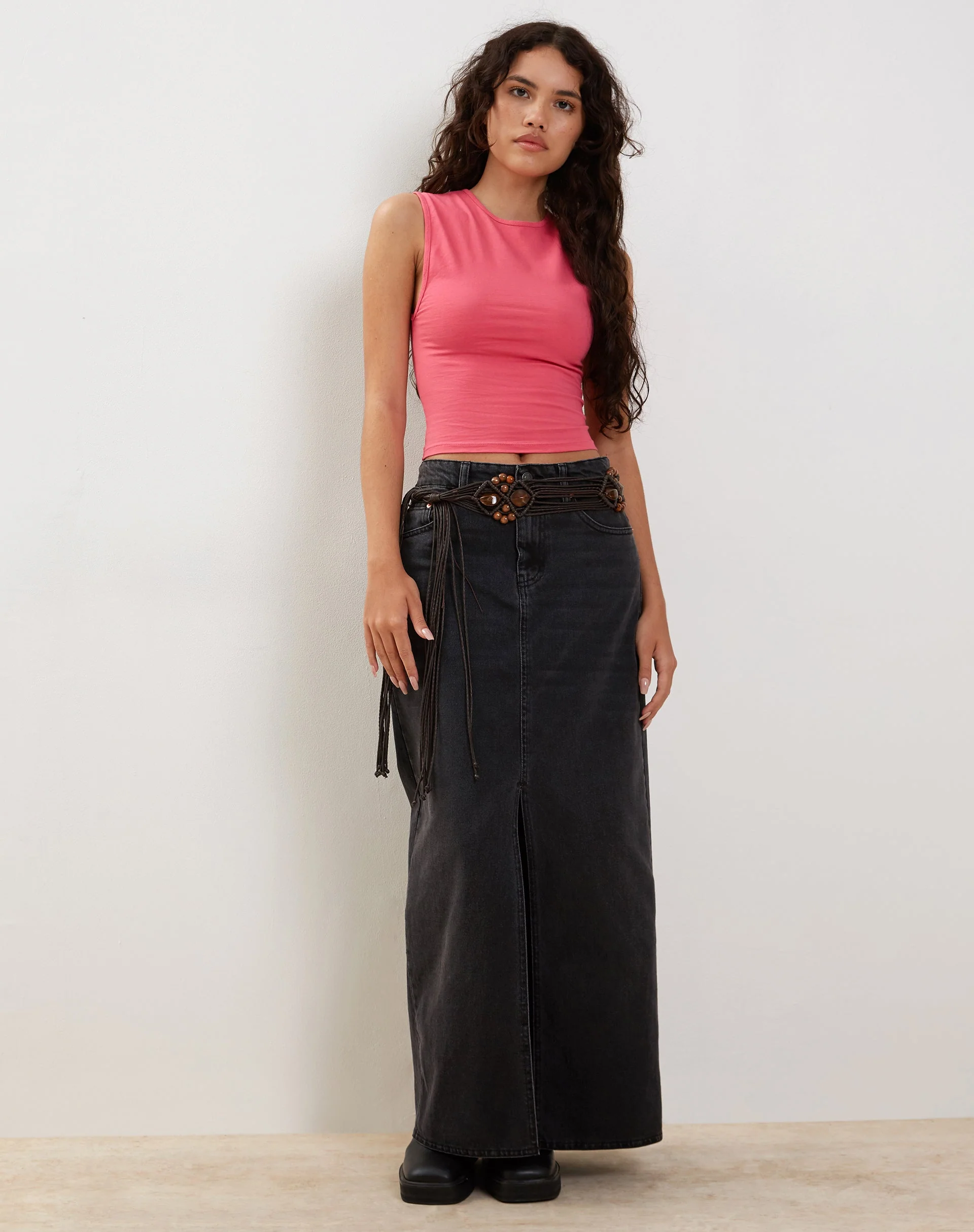 Monlo Vest Top in Hot Pink - Image 3