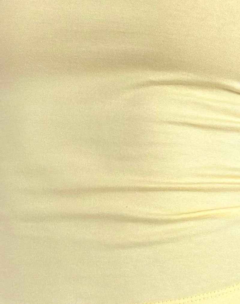 Monsela Top in Buttermilk with Ballet Pink Binding - Image 6