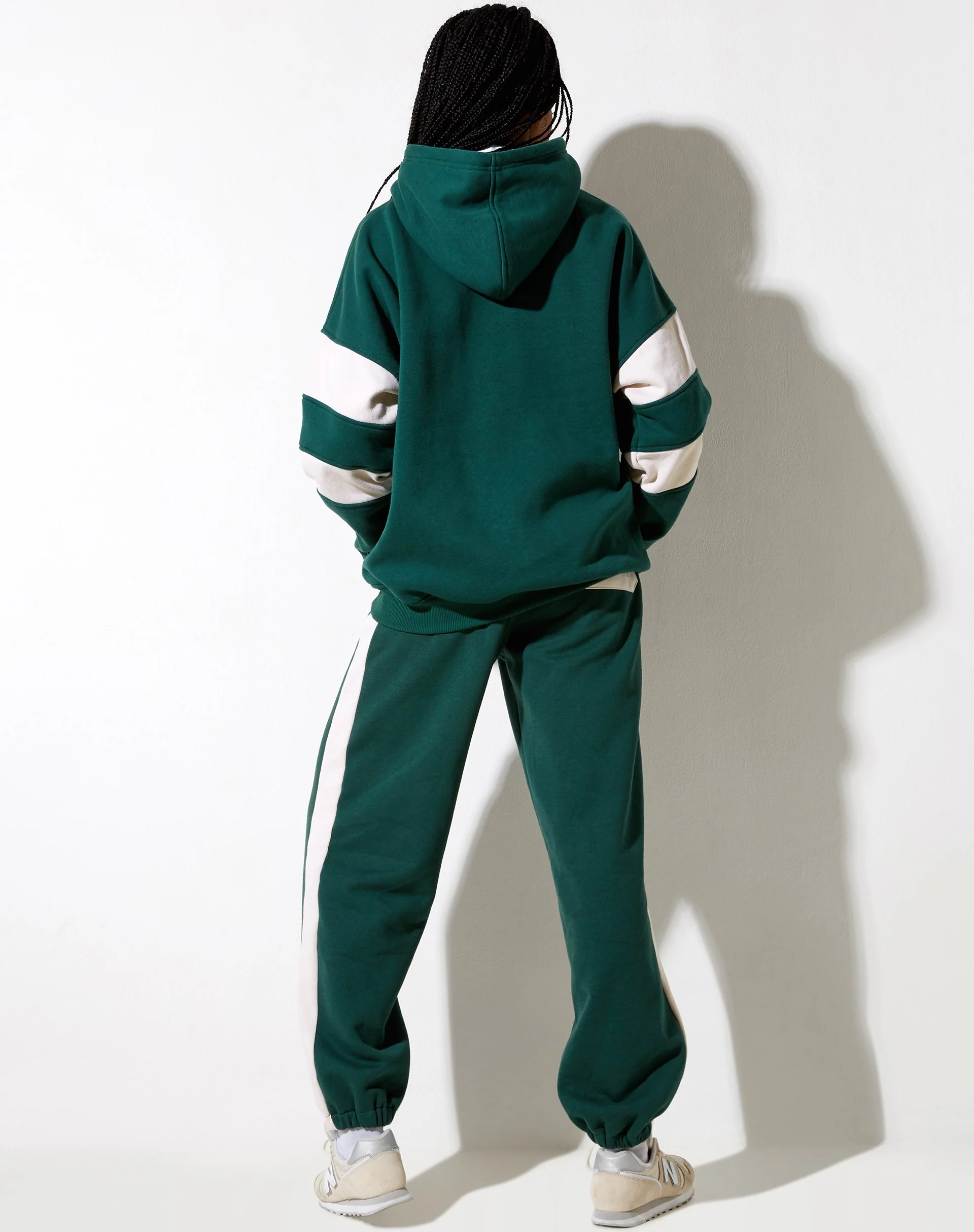 Mora Hoodie in Forest Green and Winter White Sporting Club Mix Embro - Image 4