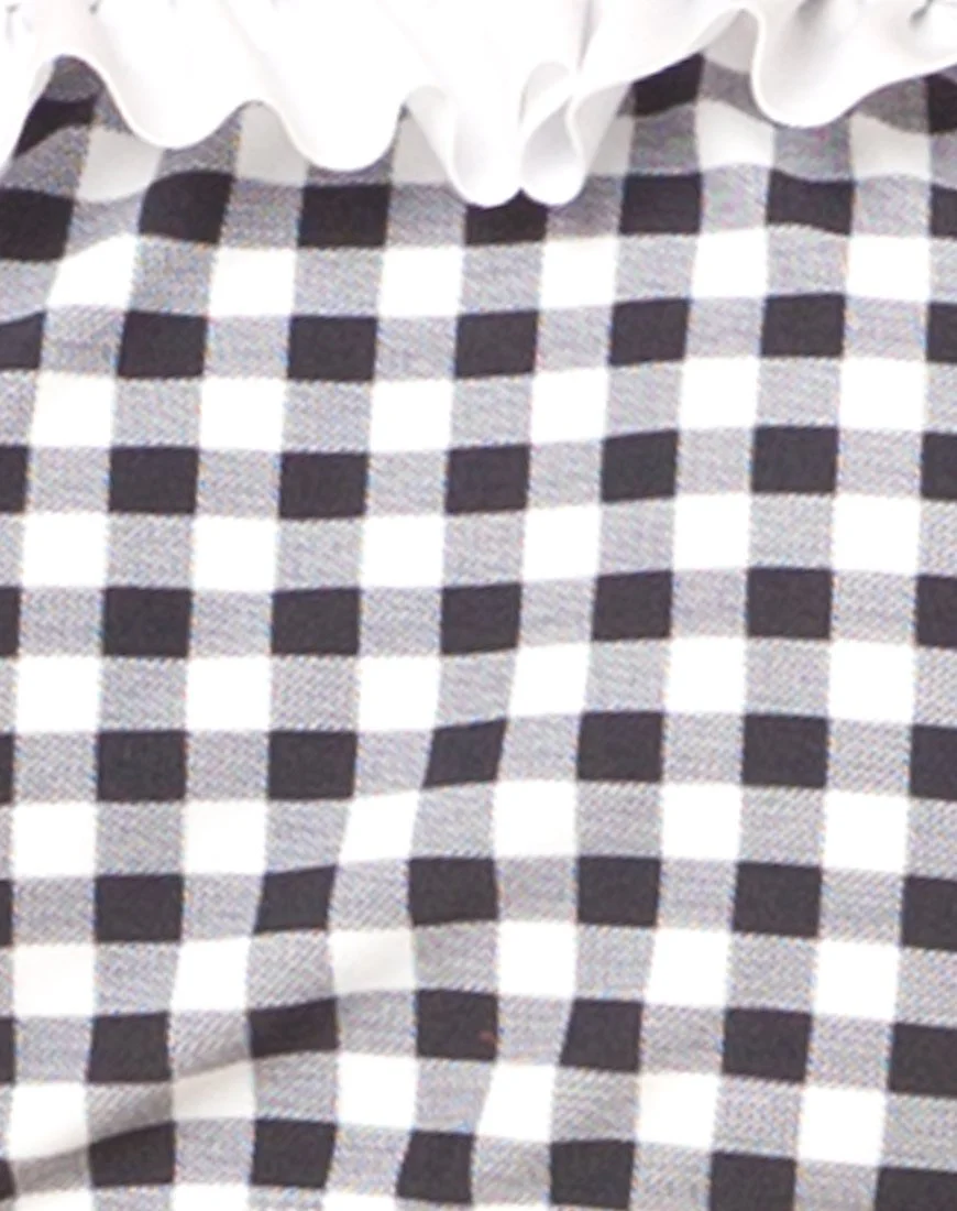Motel Dosey Halter Neck Bikini Top in Gingham - Image 4