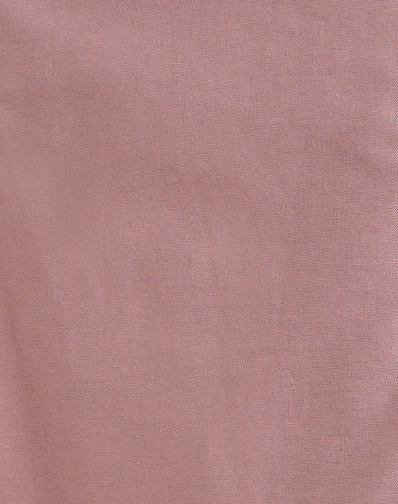 Muhita Midi Skirt in Linen Dusty Rose - Image 5