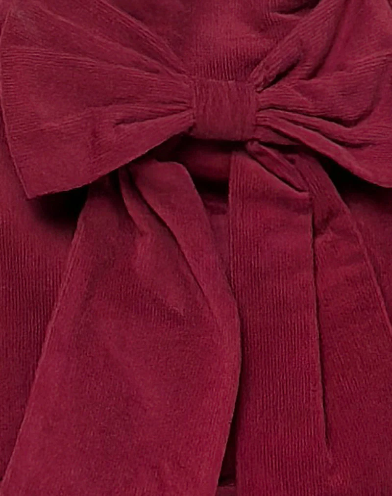 Nagi Bag in Babycord Maroon - Image 4