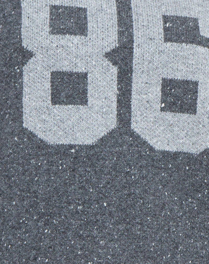 Namari Jumper in Grey Knit with 86 Motif - Image 6