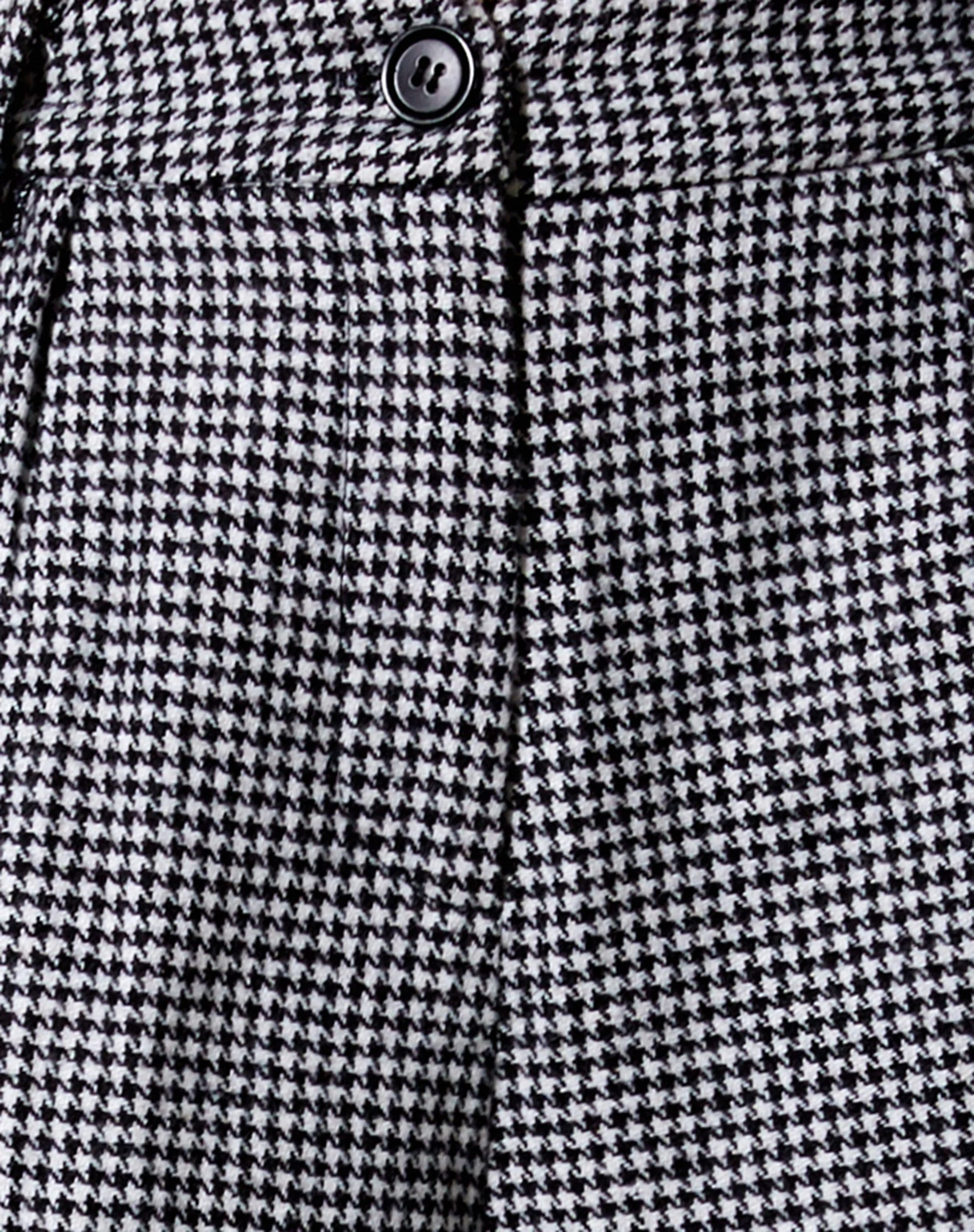 Natania Trouser in Dogtooth Black and White - Image 6
