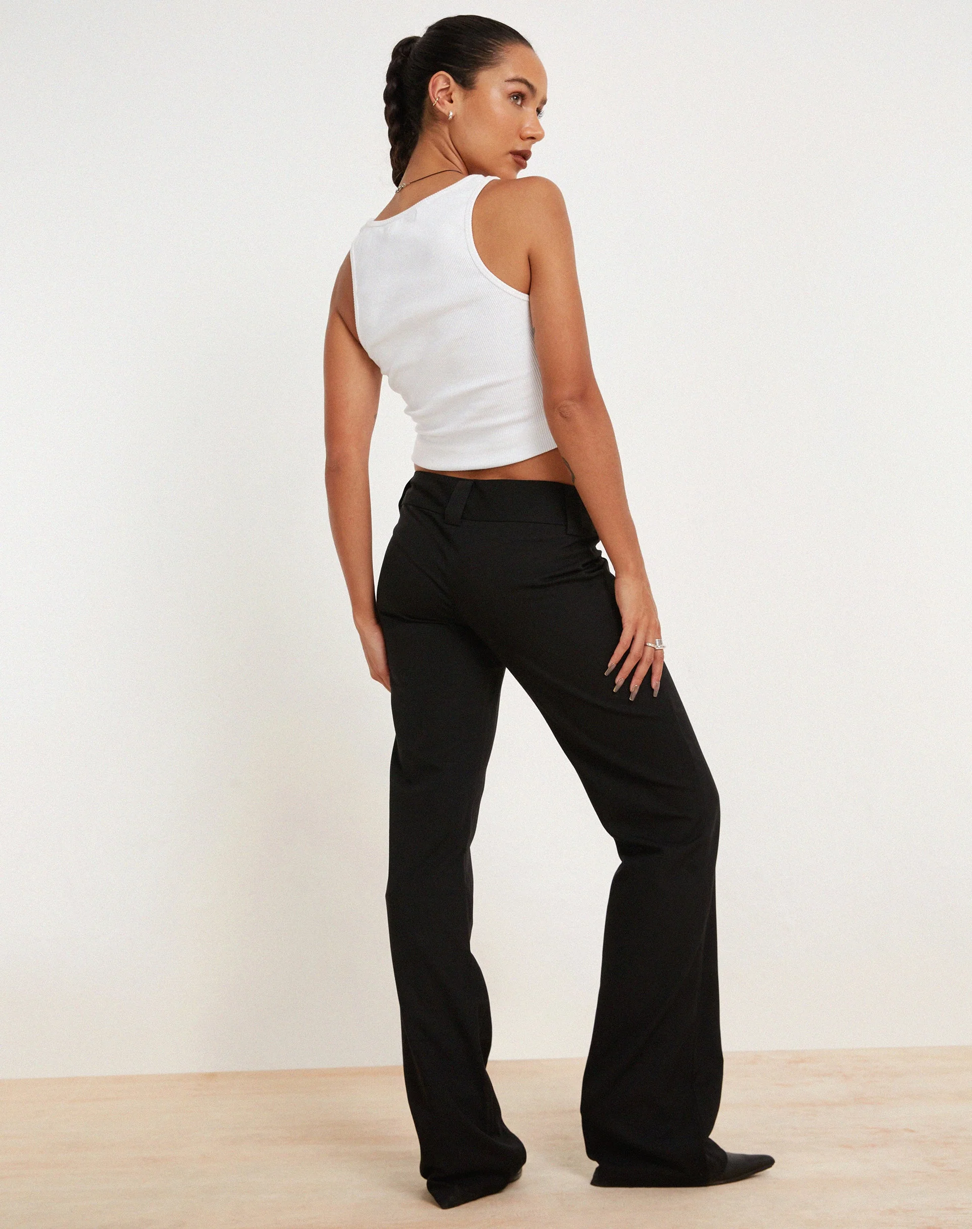 Navida Low Rise Trouser in Tailoring Black - Image 3